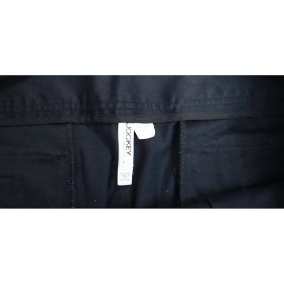 WOMEN'S BLACK KHAKI CHINO CROPPED CAPRI PANTS - JOCKEY - SIZE 10 - Picture 3 of 5